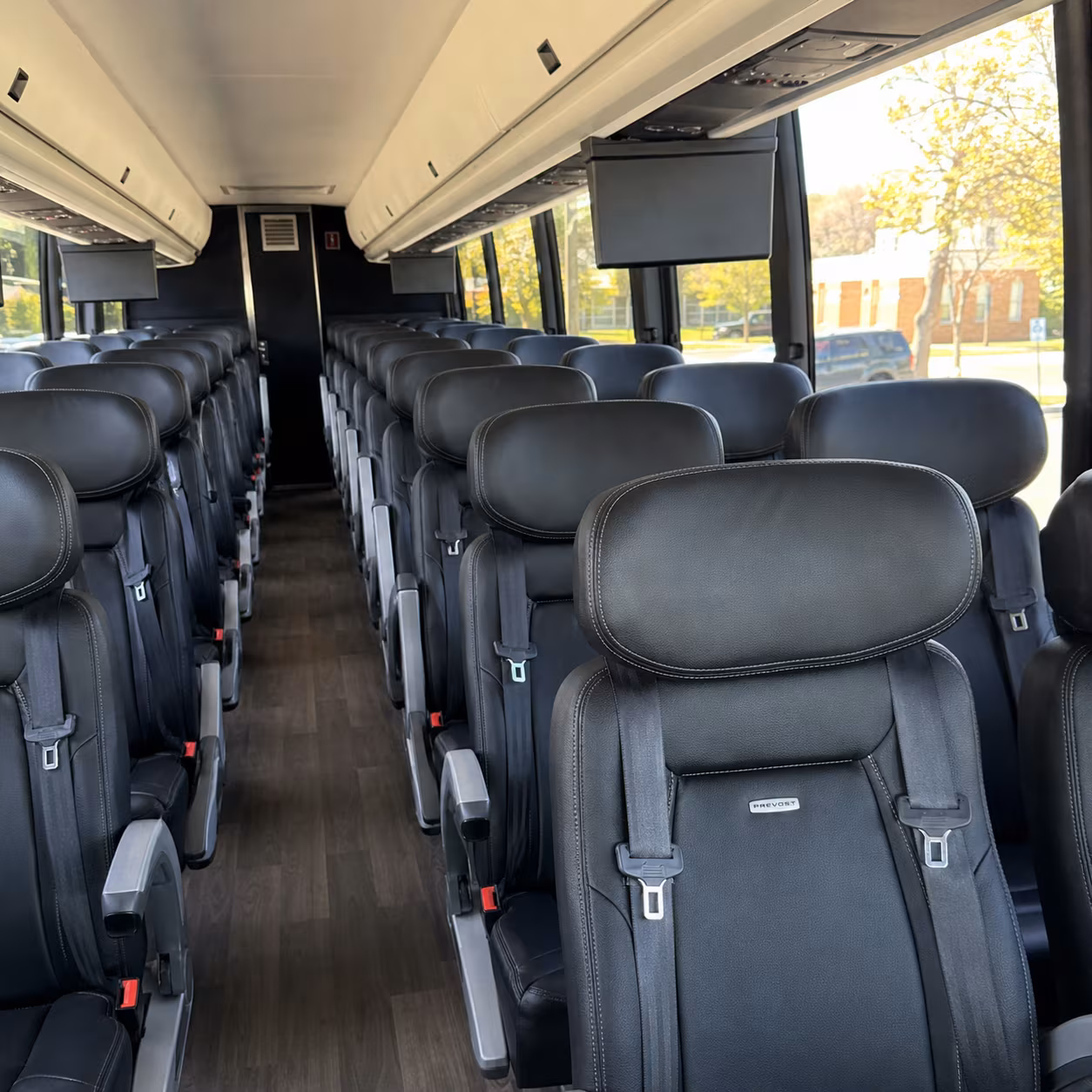 jacksonville 45 passenger charter bus inside