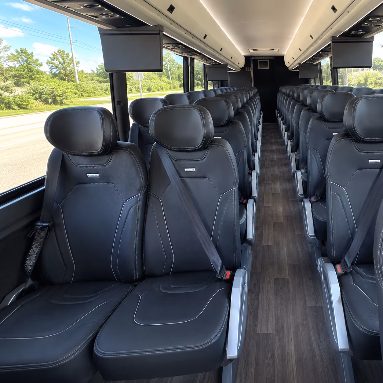 jacksonville 47 passenger charter bus inside