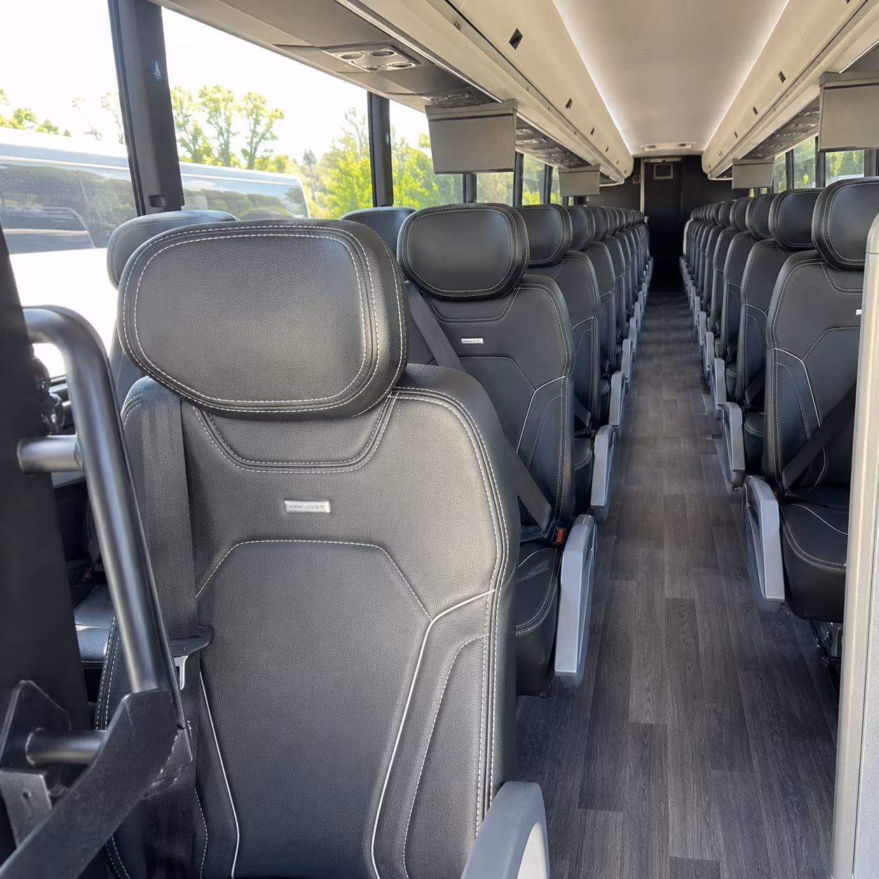 jacksonville 47 passenger charter bus interior